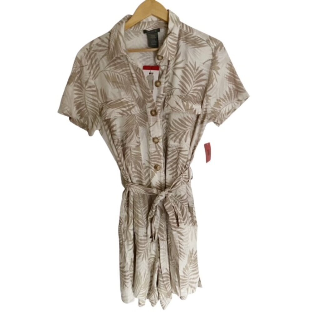 NWT Matty M Button Front Short Romper Medium